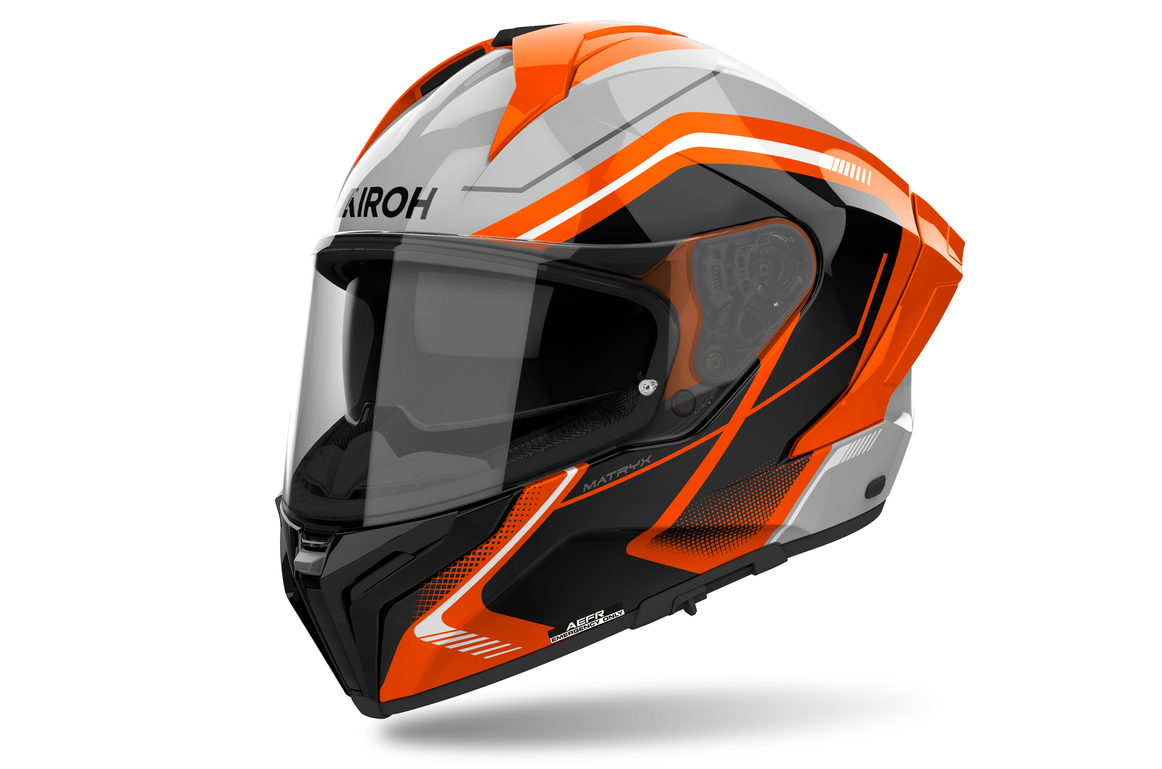 Airoh Airoh Matryx Wide Orange Gloss – Casco Integrale Composite Carbon ECE 22.06 Arancio Caschi integrali - Moon Bike - Vista 3