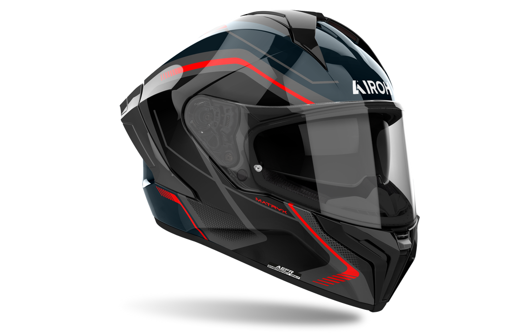 Airoh Airoh Matryx Wide Red Gloss – Casco Integrale Composite Carbon ECE 22.06 Rosso Caschi integrali - Moon Bike - Vista 2