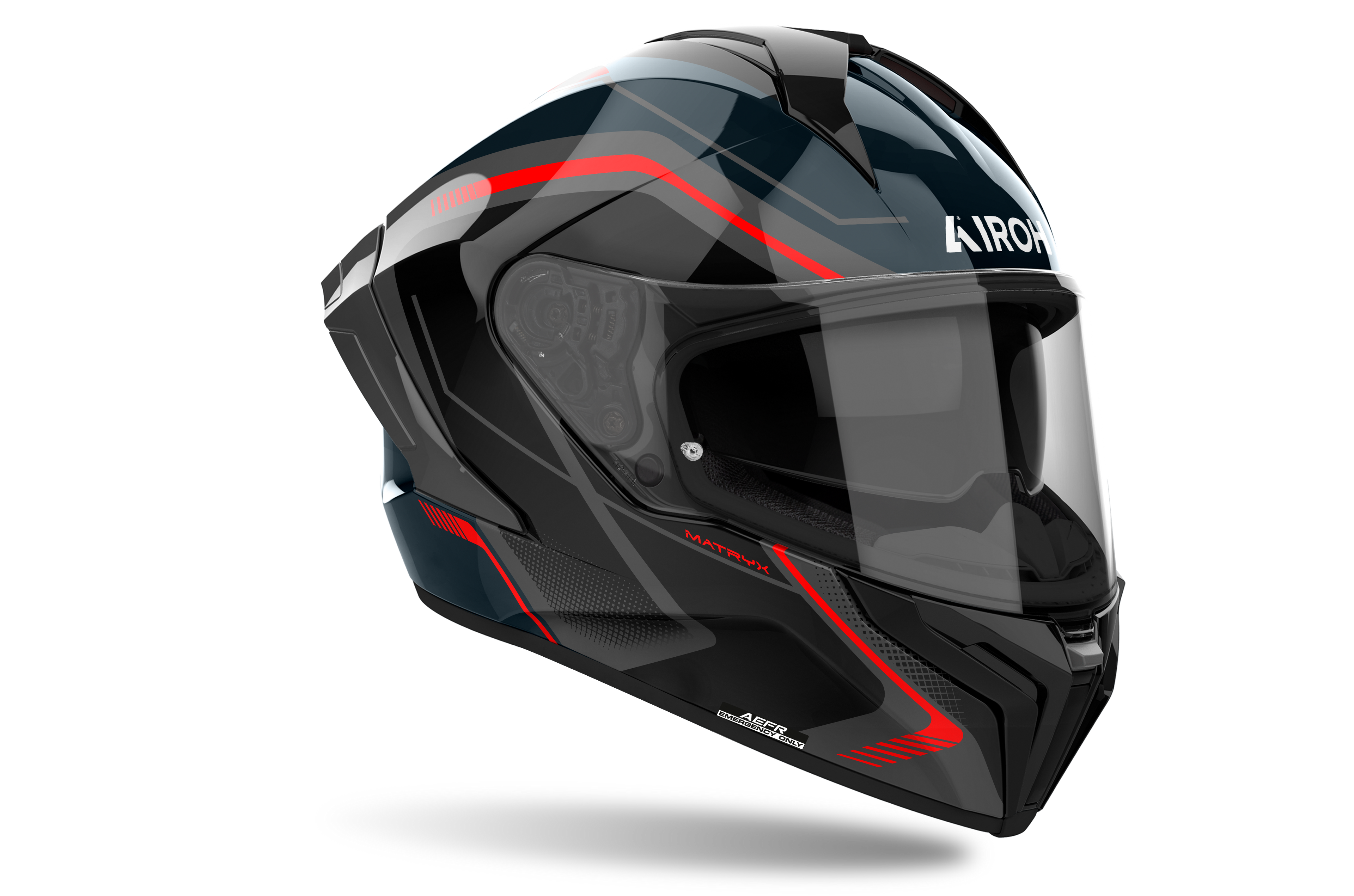 Airoh Airoh Matryx Wide Red Gloss – Casco Integrale Composite Carbon ECE 22.06 Rosso Caschi integrali - Moon Bike - Vista 2