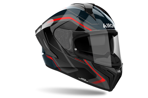 Airoh Matryx Wide Red Gloss – Casco Integrale Composite Carbon ECE 22.06 Rosso - Moon Bike - Vista 2