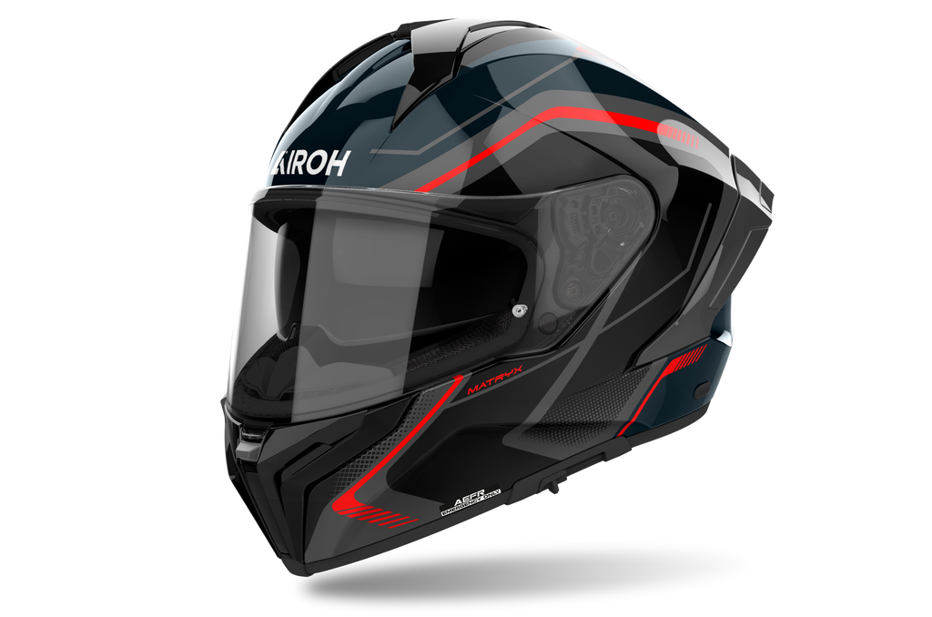 Airoh Airoh Matryx Wide Red Gloss – Casco Integrale Composite Carbon ECE 22.06 Rosso Caschi integrali - Moon Bike - Vista 3