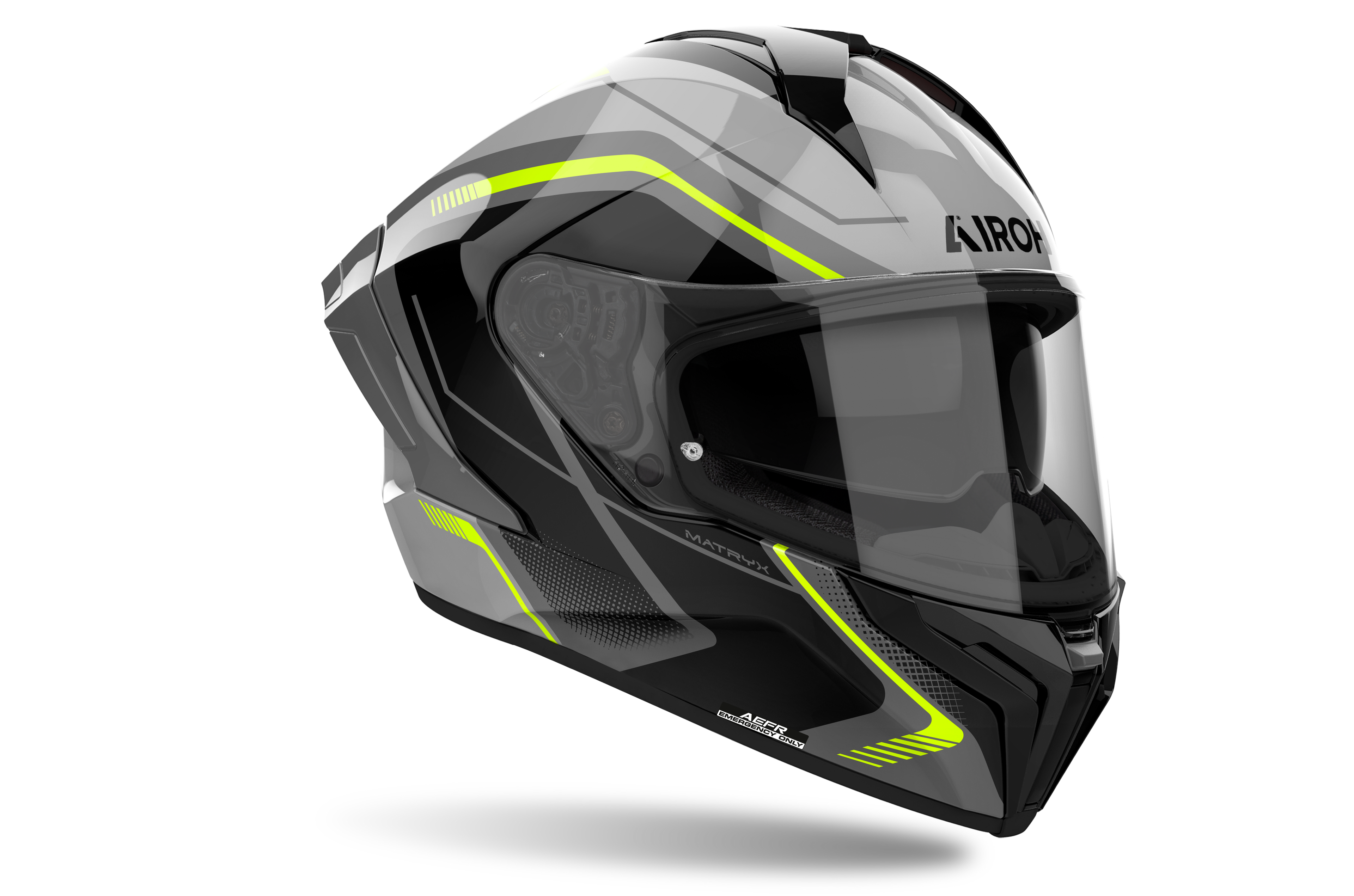 Airoh Matryx Wide Yellow Gloss – vista frontale