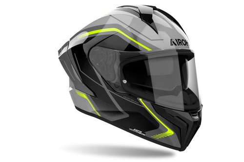 Airoh Matryx Wide Yellow Gloss – Casco Integrale Composite Carbon ECE 22.06 Giallo - Moon Bike - Vista 2