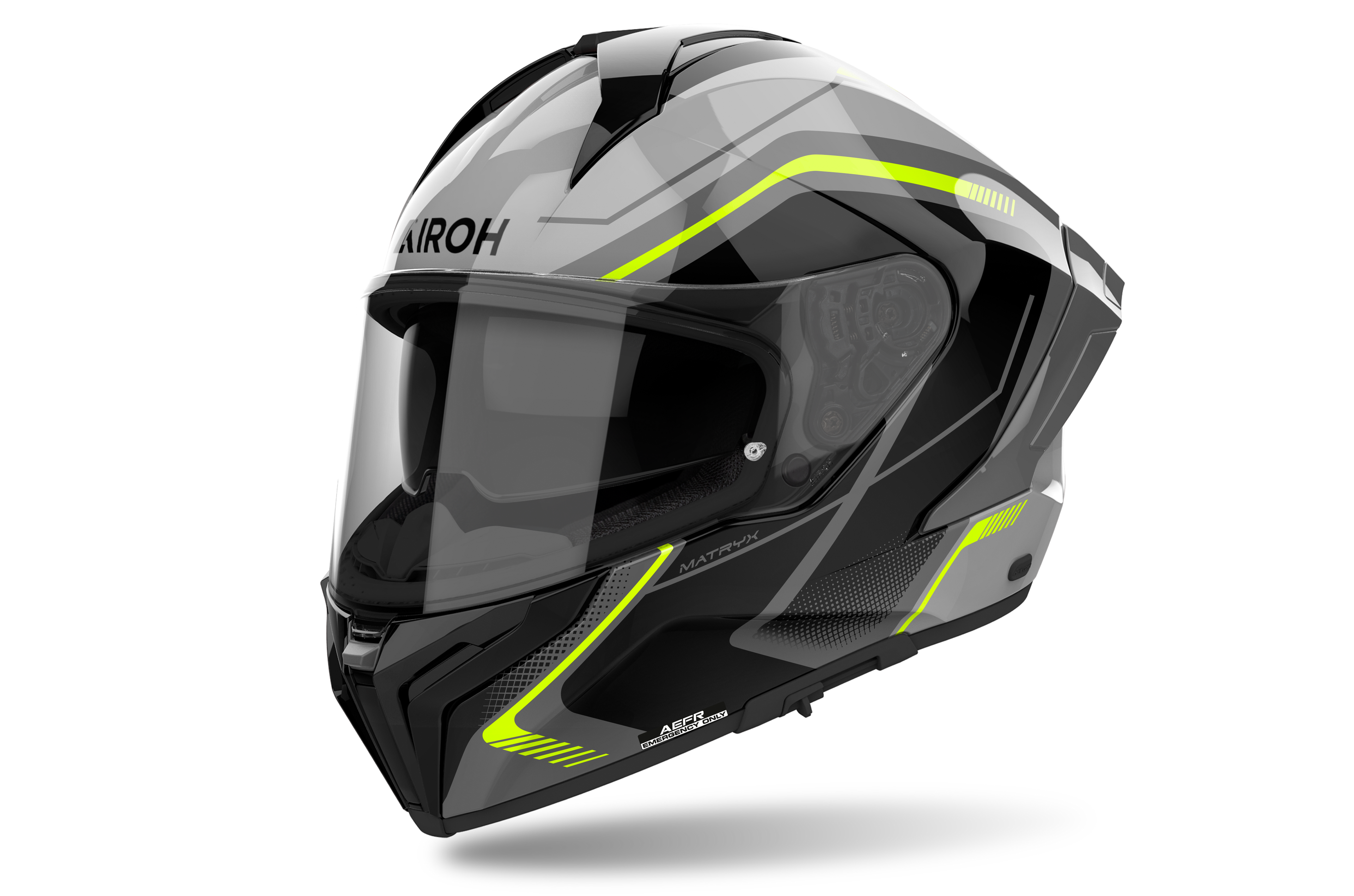 Airoh Matryx Wide Yellow Gloss – vista laterale