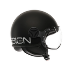 Momo Design FGTR Classic E2206 Casco Jet Nero Opaco/Bianco – Mono ECE 22.06