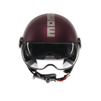Momo Design FGTR EVO E2206 Casco Jet Amarena Opaco Silver – Doppia Visiera Parasole
