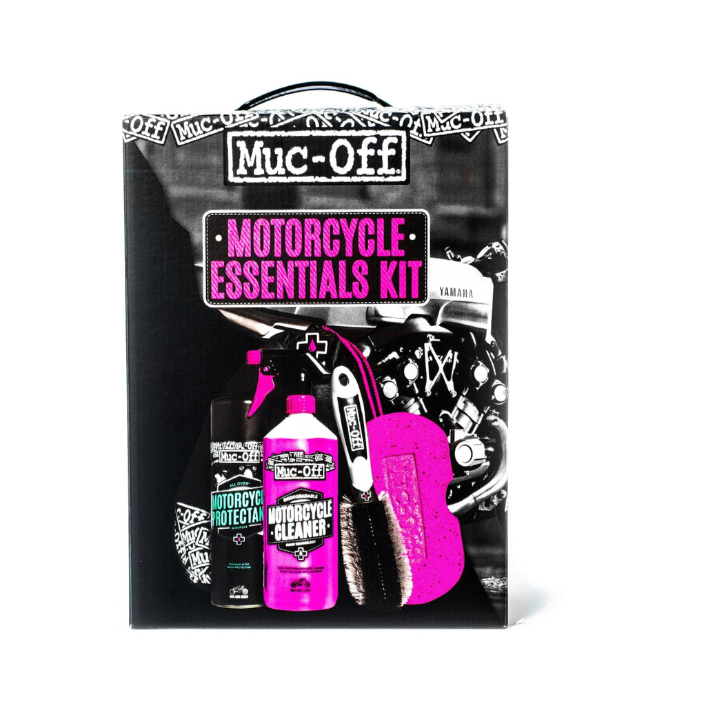 Muc-Off Motorcycle Essentials Kit Kit Base Pulizia Moto con Spugna e Spazzola, codice 92779 — Muc-Off