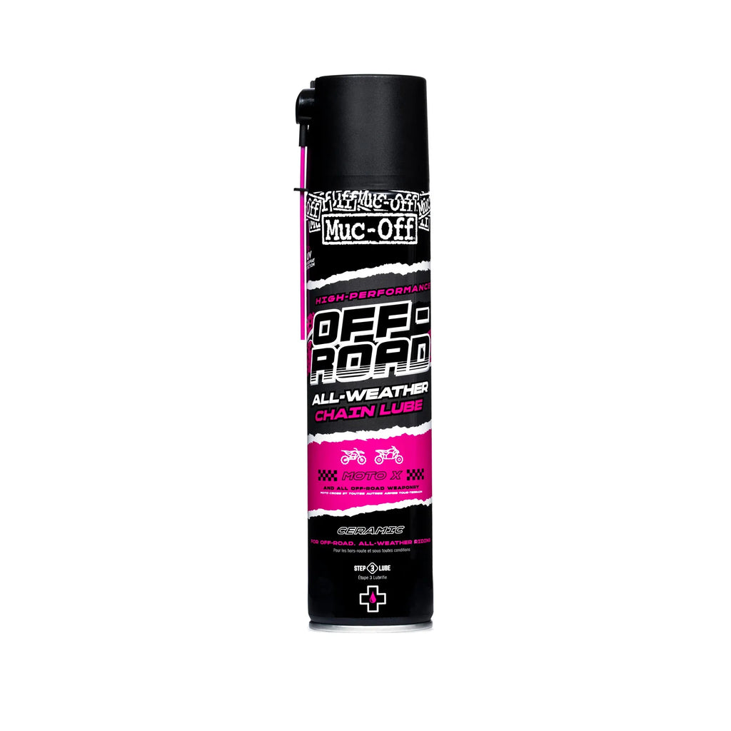 Muc-Off Off-Road All-Weather Chain Lube 400ml Lubrificante Catena Cross ed Enduro, codice 131927 — Muc-Off