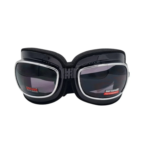 Global Vision Retro Joe Lente Fumé Maschera Moto Vintage Pieghevole UV400, codice 7510025996 — Global Vision