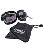 Global Vision Occhiali Moto Global Vision Retro Joe – Vintage Lente Nera UV400 Nero Occhiali da moto - Moon Bike - Vista 2