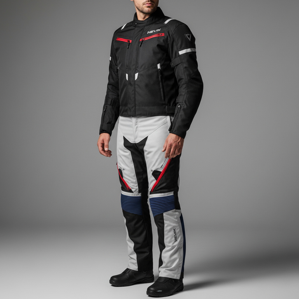 Pantaloni Moto Hevik Centaurus 3 Strati Uomo Grigio - Moon Bike - Vista 3
