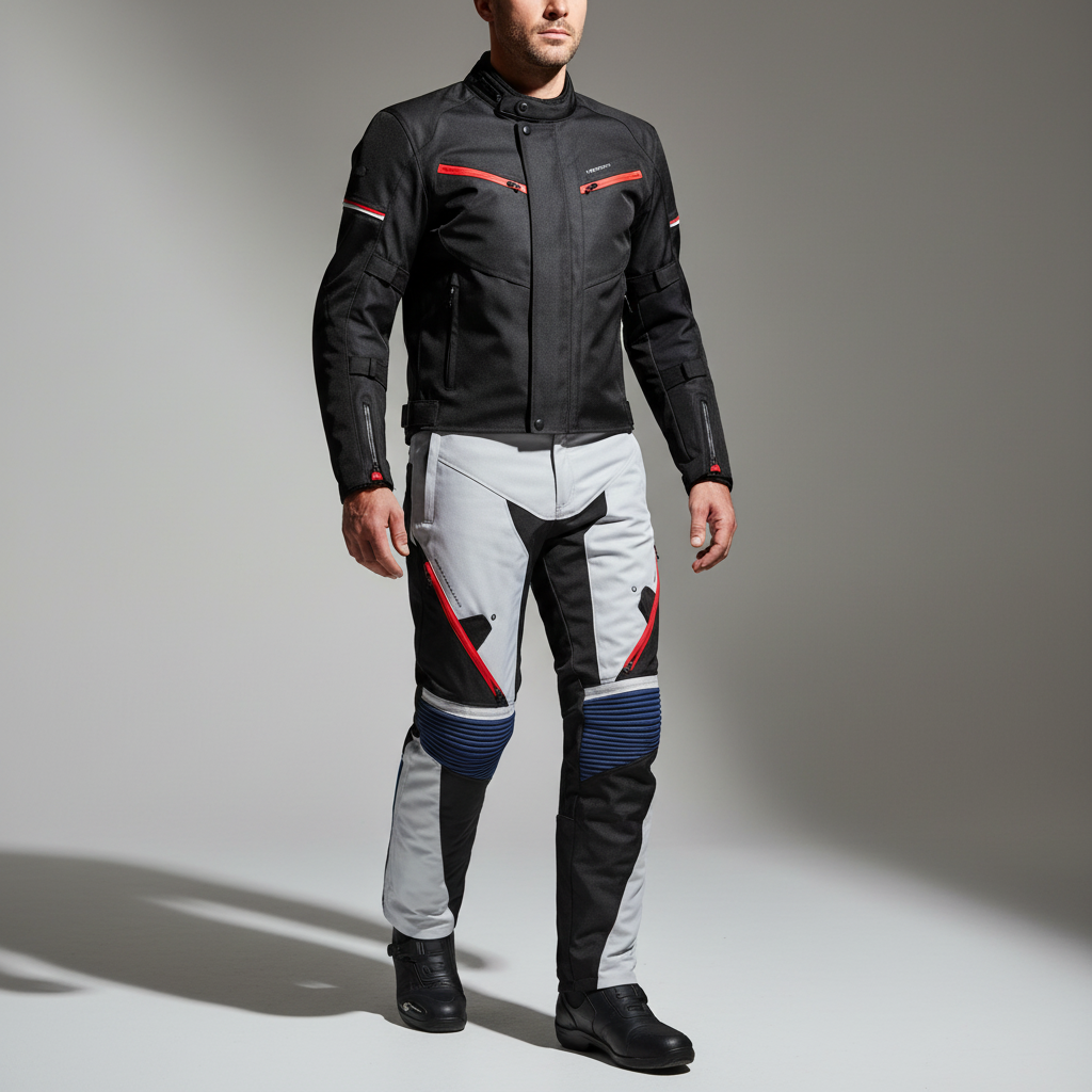 Pantaloni Moto Hevik Centaurus 3 Strati Uomo Grigio - Moon Bike - Vista 5
