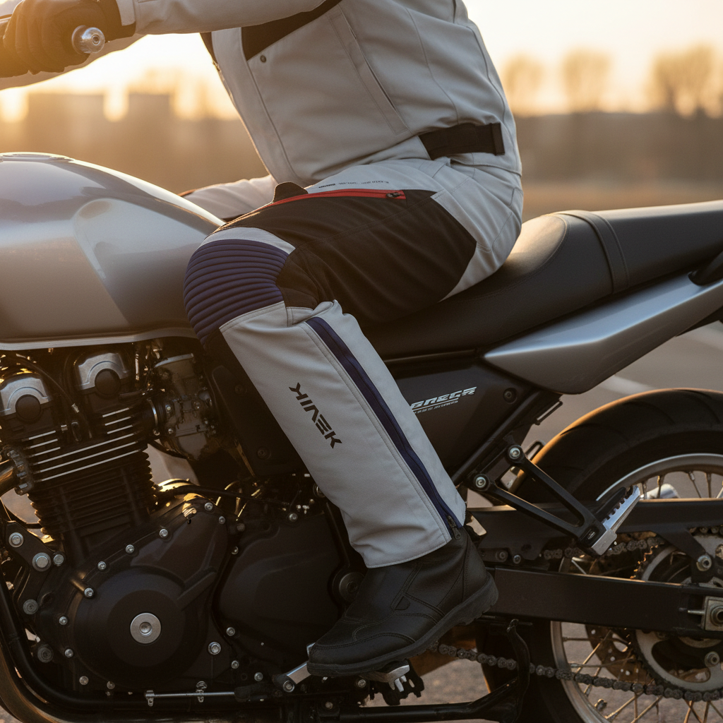 Pantaloni Moto Hevik Centaurus 3 Strati Uomo Grigio - Moon Bike - Vista 4
