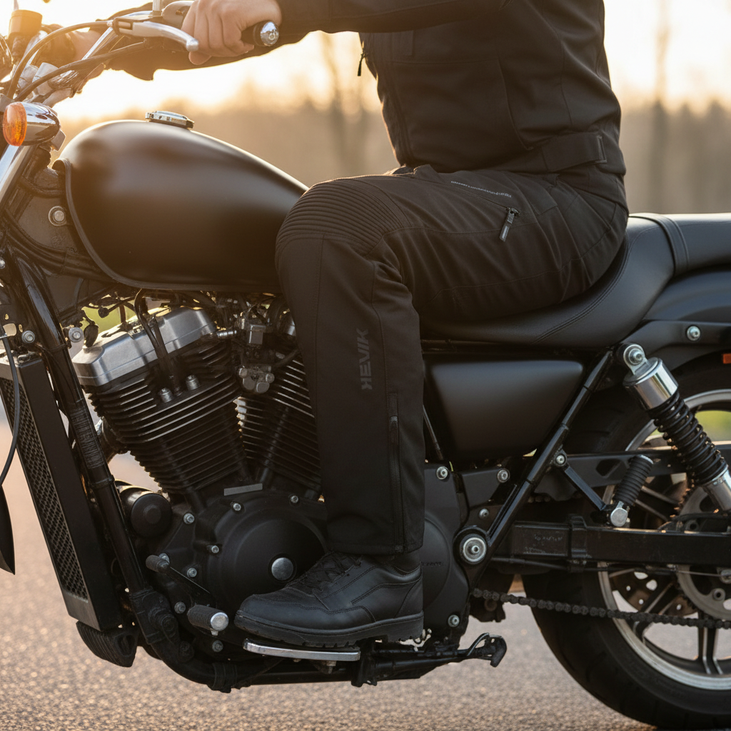 Pantaloni Moto Hevik Centaurus 3 Strati Uomo Nero - Moon Bike - Vista 4