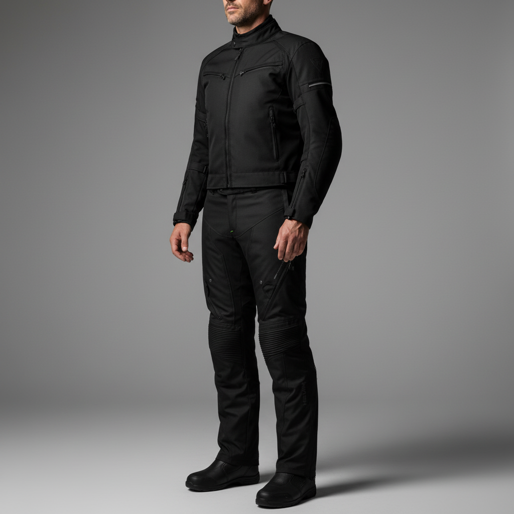 Pantaloni Moto Hevik Centaurus 3 Strati Uomo Nero - Moon Bike - Vista 3