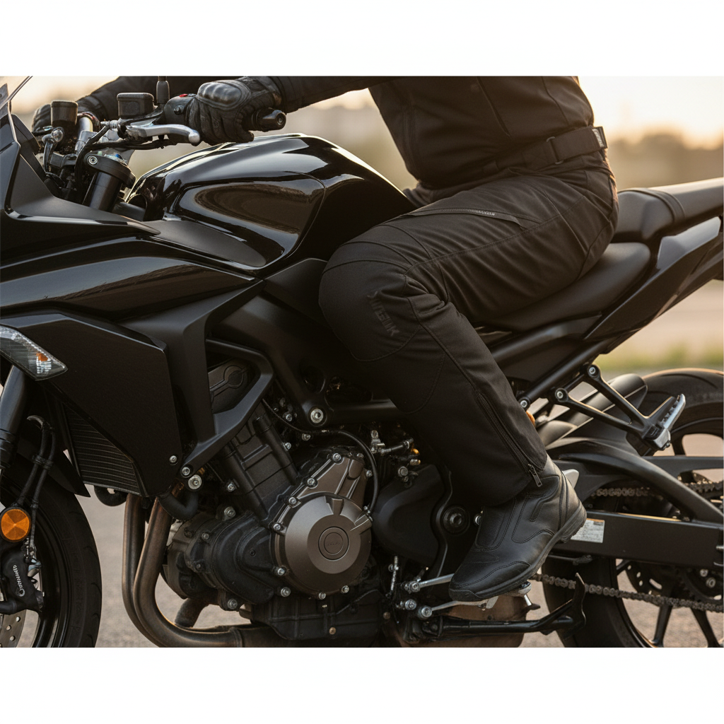 Pantaloni Moto Hevik Stelvio Light Uomo Nero