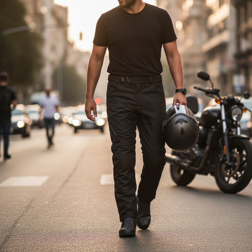 Pantaloni Moto Hevik Stelvio Light Uomo Nero