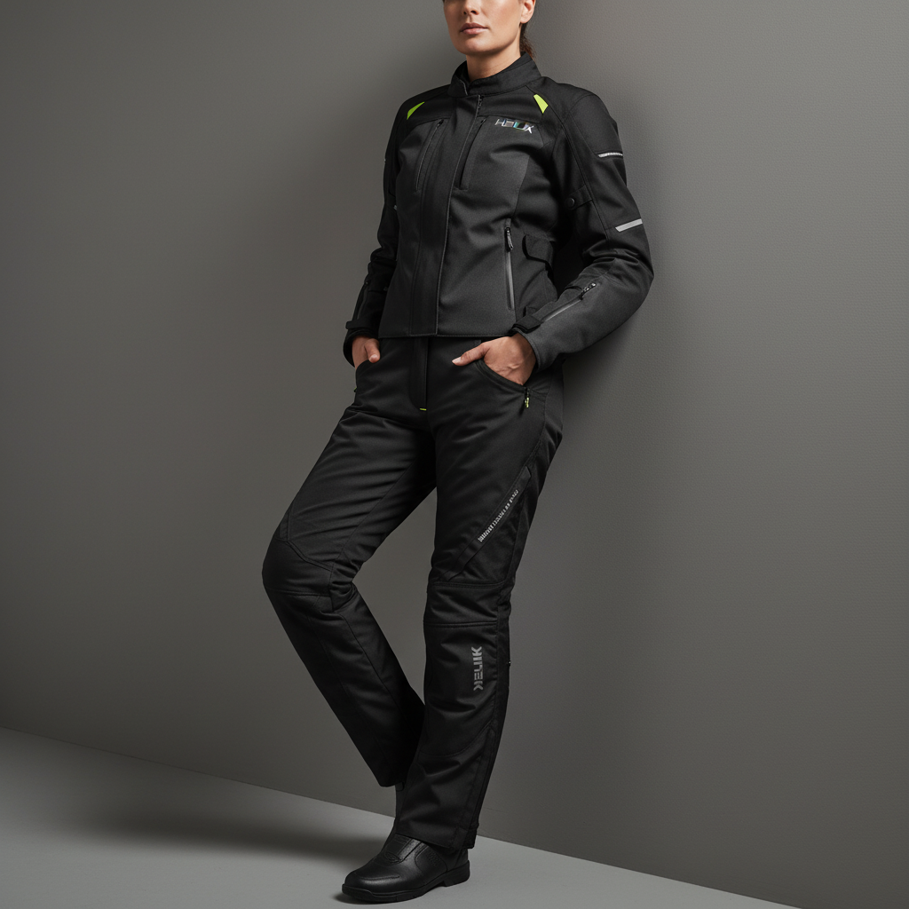 Pantaloni Moto Hevik Stelvio Touring Donna Nero