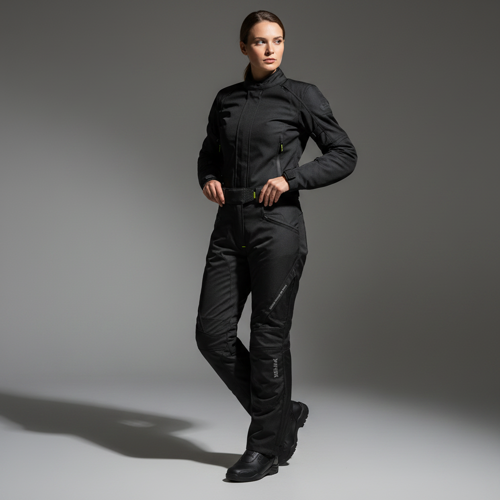 Pantaloni Moto Hevik Stelvio Touring Donna Nero