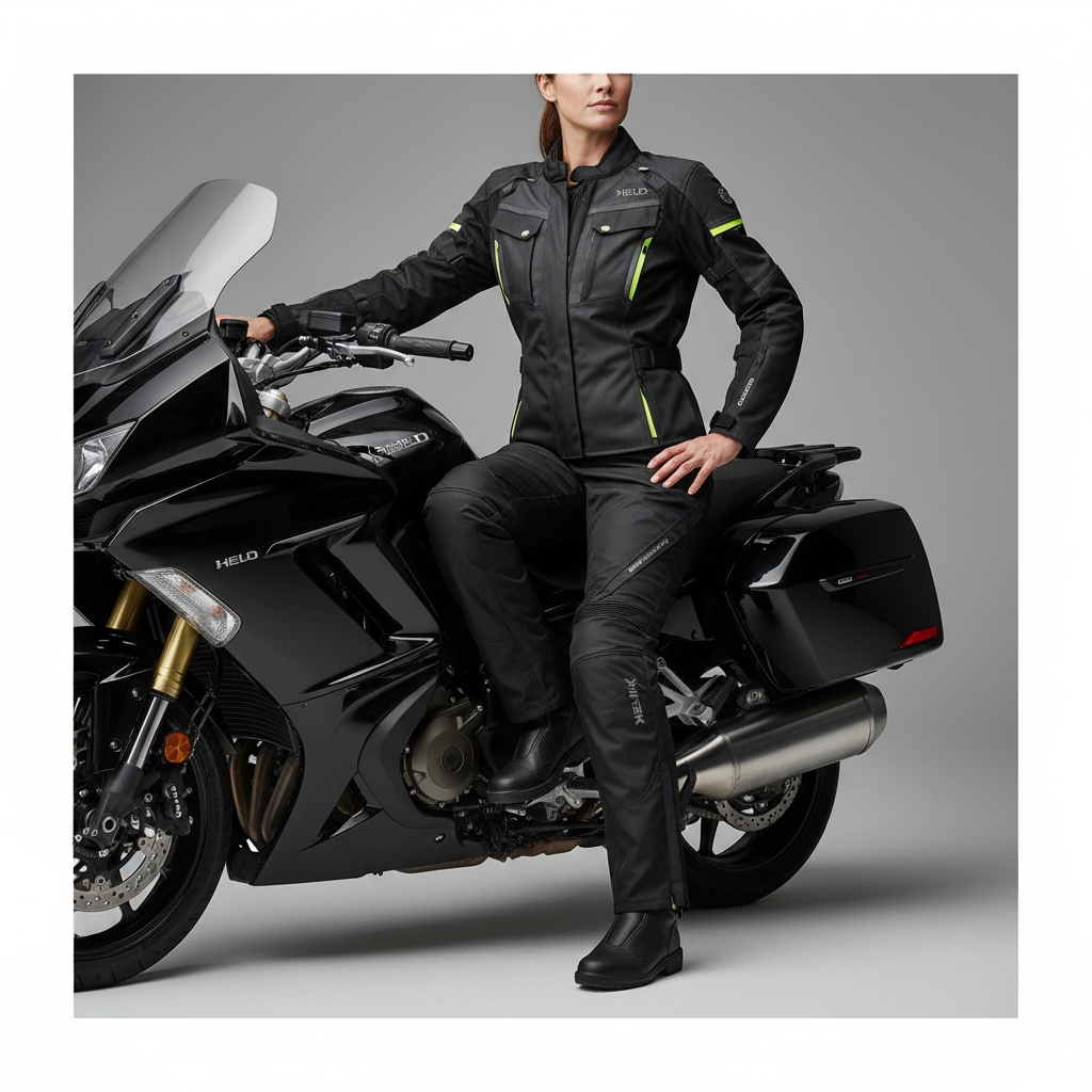 Pantaloni Moto Hevik Stelvio Touring Donna Nero