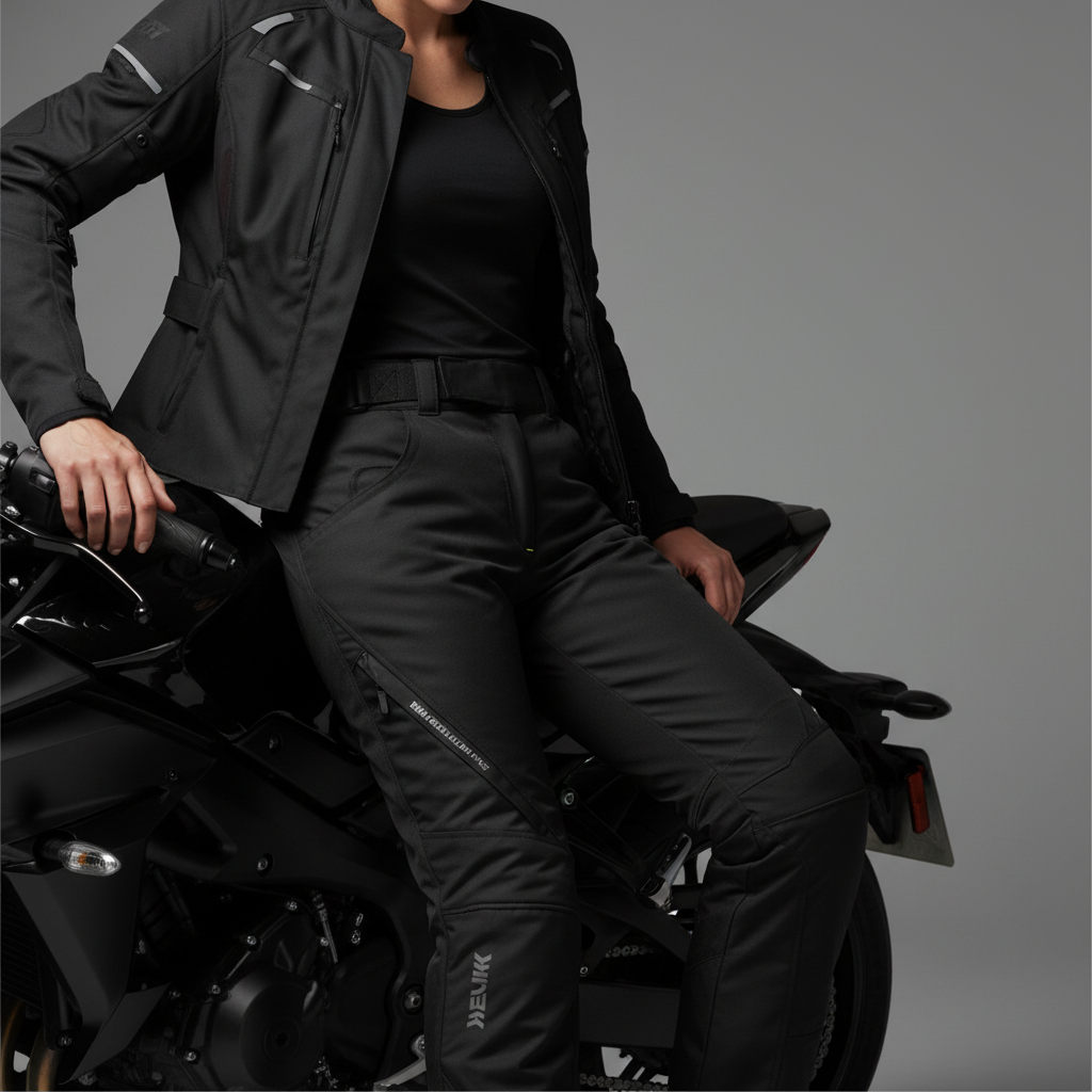 Pantaloni Moto Hevik Stelvio Touring Donna Nero