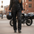 Pantaloni Moto Hevik Stelvio Touring Donna Nero