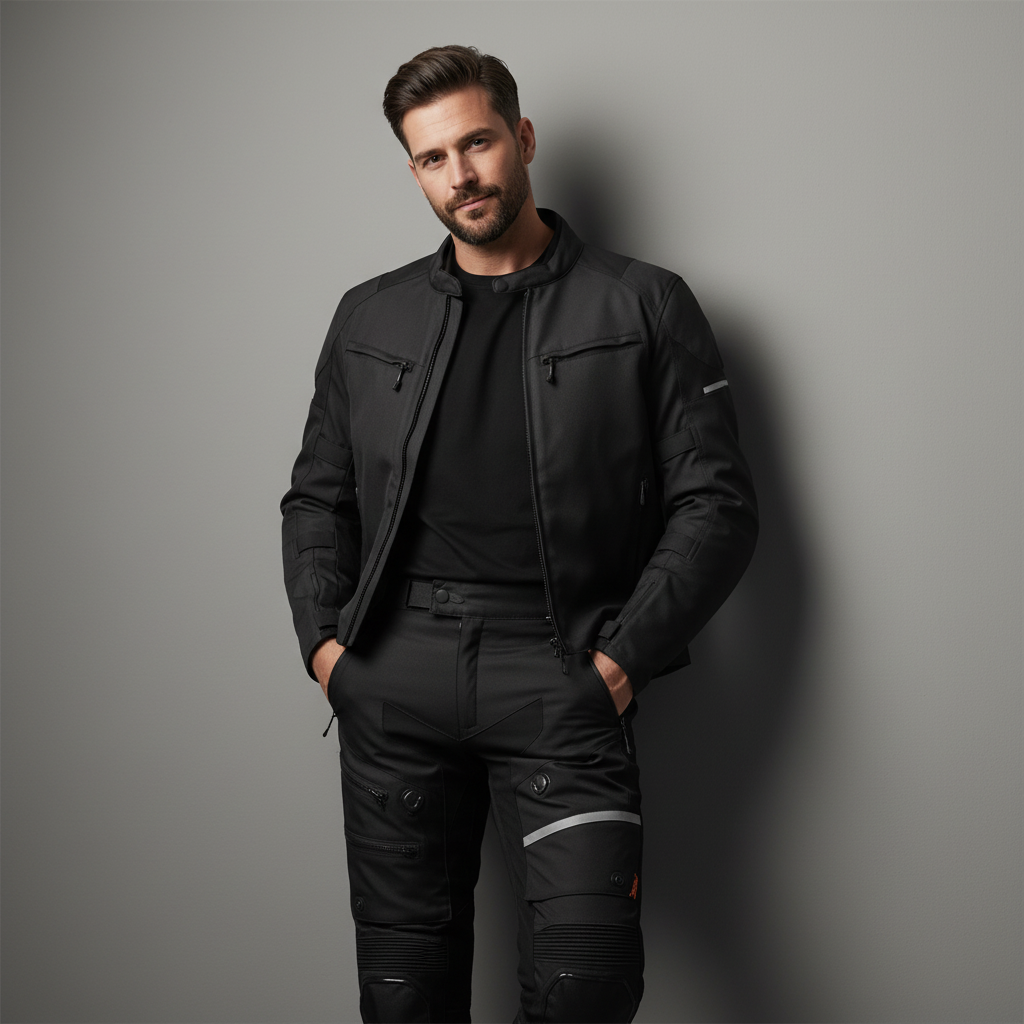 Pantaloni Moto Hevik Titanium 3 Strati Uomo Nero