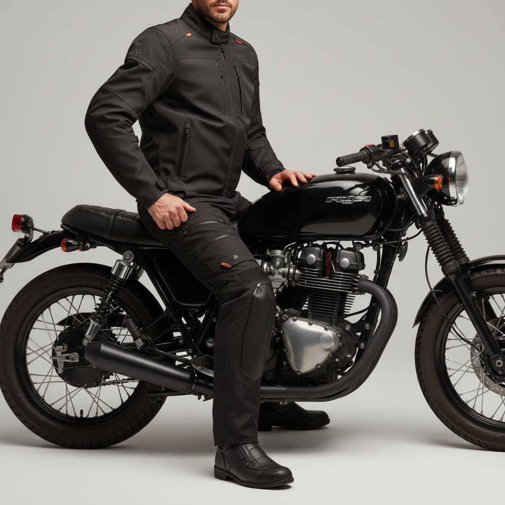 Pantaloni Moto Hevik Titanium 3 Strati Uomo Nero