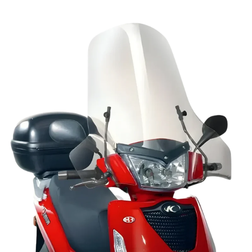 Kappa Moto Parabrezza Kappa 137AK Trasparente Kymco People S 50/125/200 (2005-2015) – 64x71 cm Nero Componenti e accessori di finestrini per veicoli a motore - Moon Bike - Vista 1