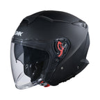 SMK GTJ Casco Jet Nero Opaco ECE 22.06 con visiera parasole integrata, codice 144324 — SMK