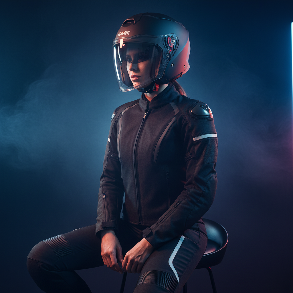 SMK SMK GTJ Casco Jet Nero Opaco – ECE 22.06 Visiera Parasole Integrata Nero Caschi aperti - Moon Bike - Vista 11