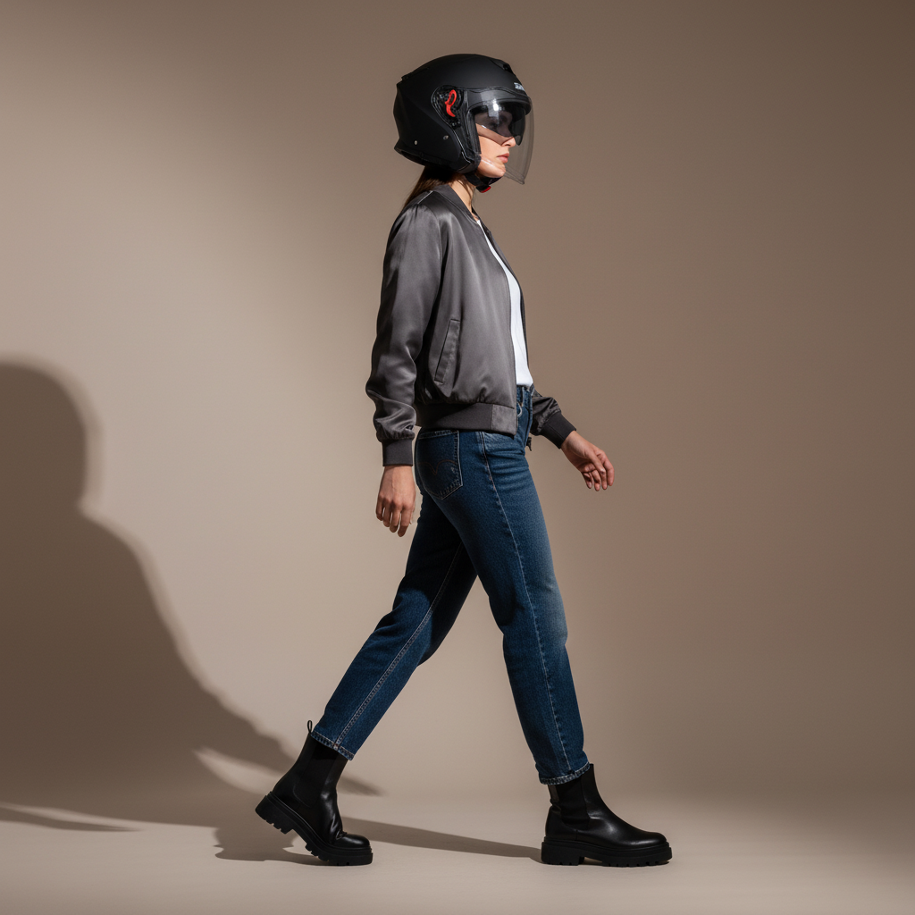 SMK SMK GTJ Casco Jet Nero Opaco – ECE 22.06 Visiera Parasole Integrata Nero Caschi aperti - Moon Bike - Vista 8
