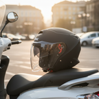 SMK SMK GTJ Casco Jet Nero Opaco – ECE 22.06 Visiera Parasole Integrata Nero Caschi aperti - Moon Bike - Vista 3