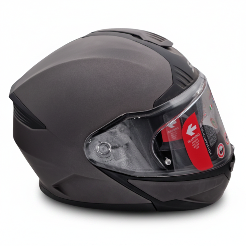 SMK Gullwing Grigio Matto – Casco Modulare Flip-Up P/J ECE 22.06
