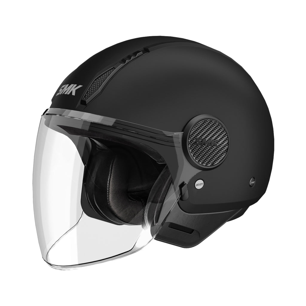 SMK Laminar Casco Jet Nero Opaco