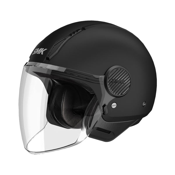 SMK Laminar Casco Jet Nero Opaco ECE 22.06, codice 159519 — SMK