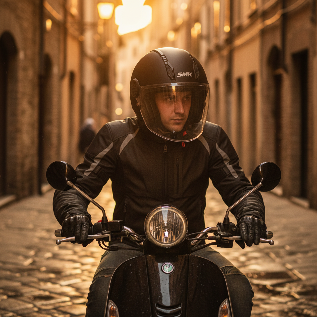 SMK Laminar Casco Jet Nero Opaco – ECE 22.06