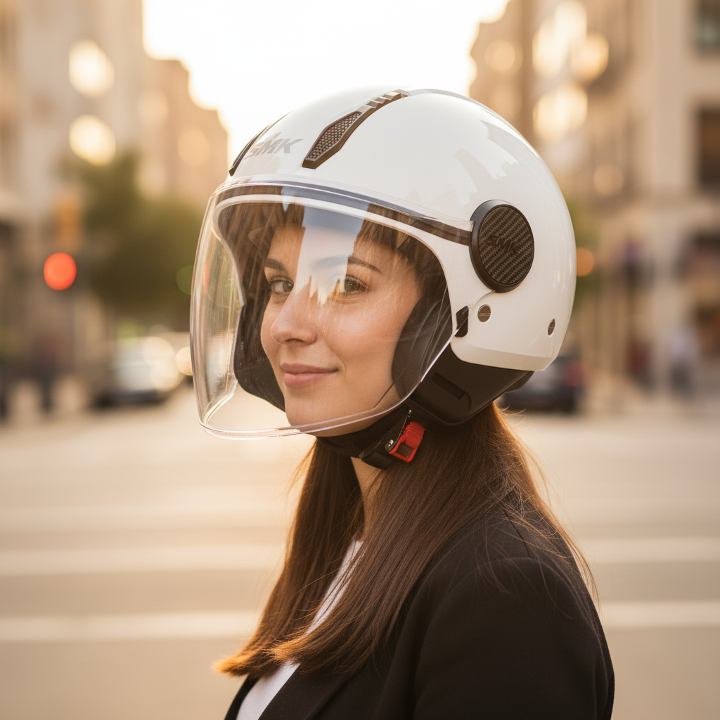 SMK Laminar Casco Jet Bianco – ECE 22.06