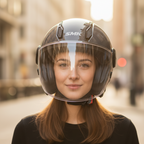 SMK Laminar Casco Jet Grigio Scuro – ECE 22.06 - Moon Bike - Vista 8