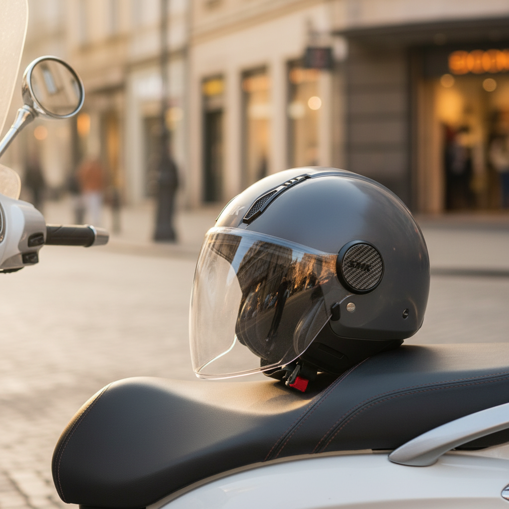SMK Laminar Casco Jet Grigio Scuro – ECE 22.06 - Moon Bike - Vista 9