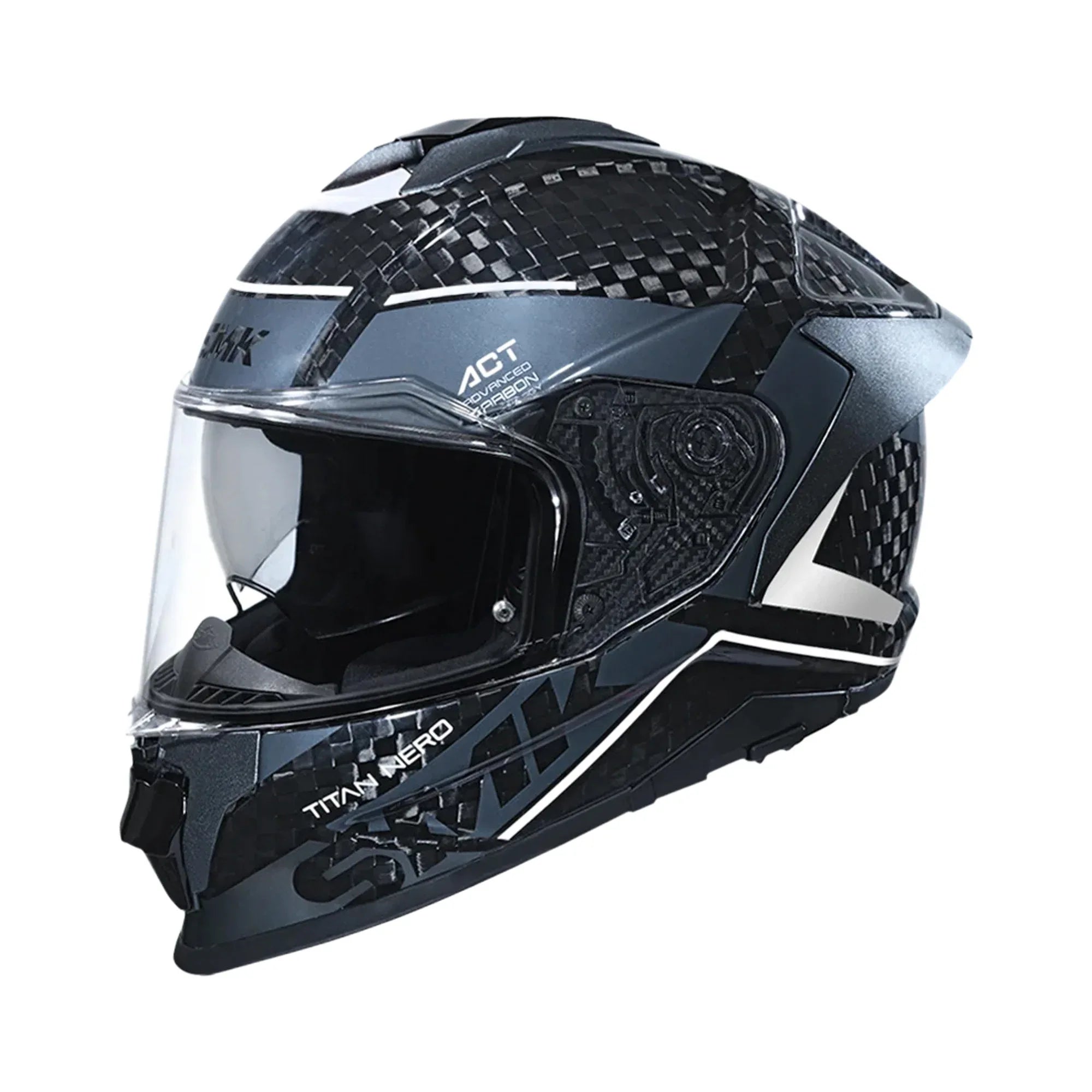 SMK Titan Carbon Nero Casco Integrale Moto