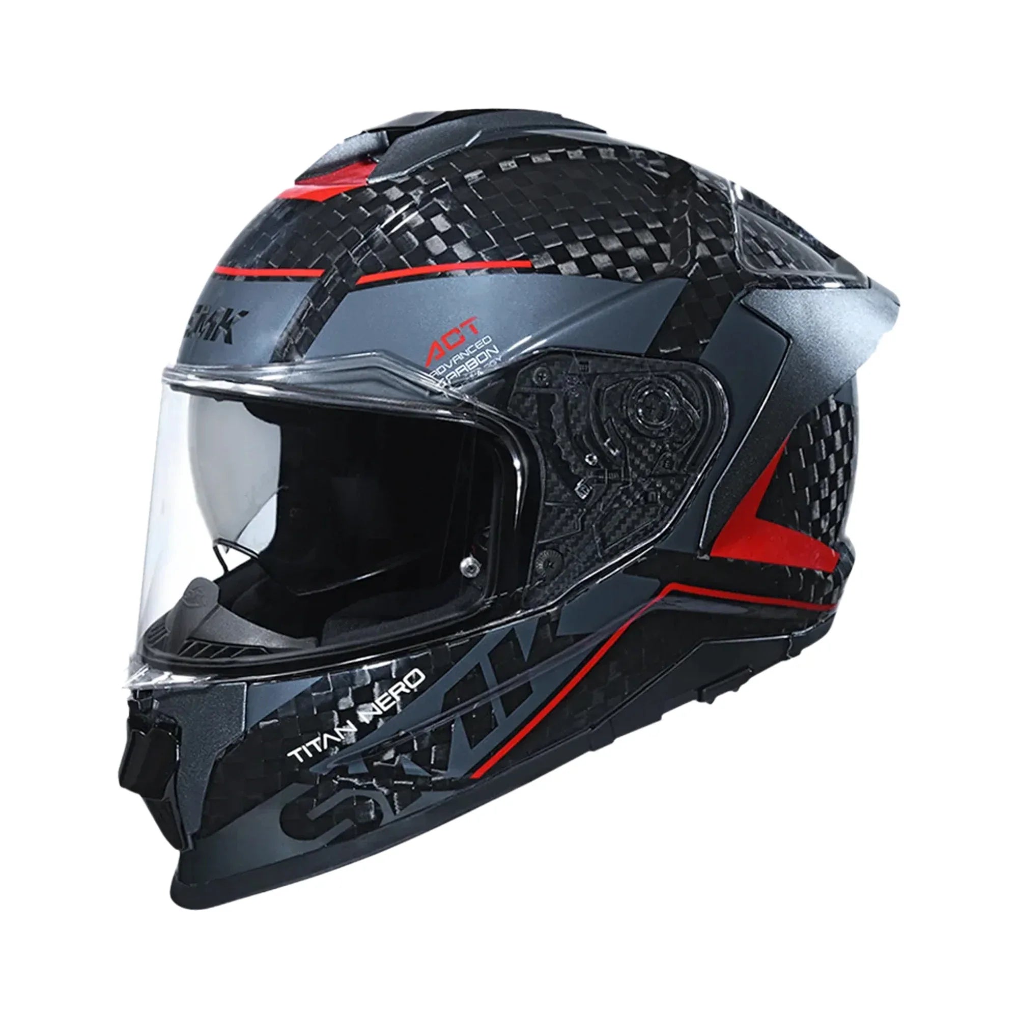 SMK Titan Carbon Nero Casco Integrale Moto