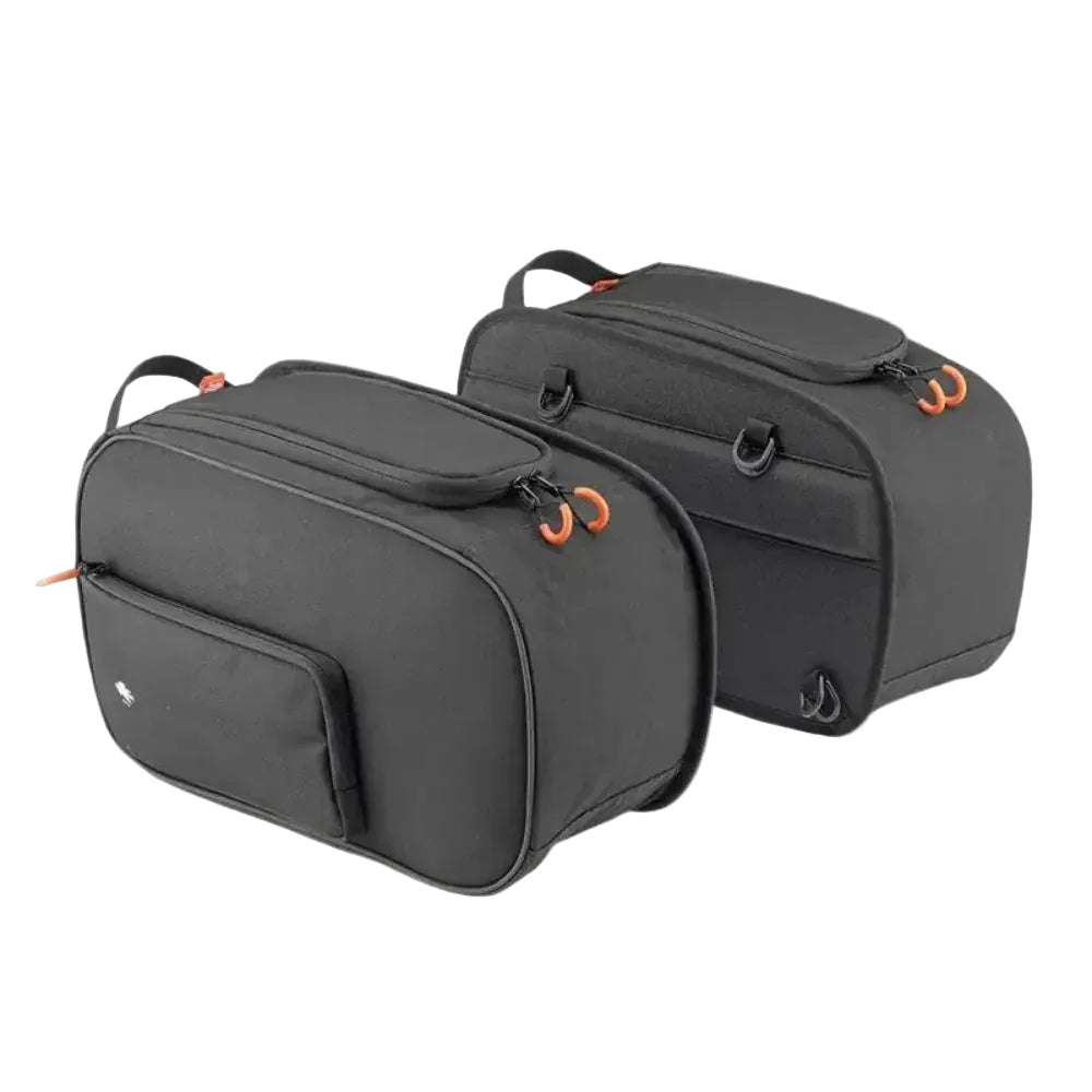 Kappa ST105 Coppia Borse Laterali Morbide Moto 17 Litri Stryker Universali con Cover Antipioggia Nero - Moon Bike - Vista 1