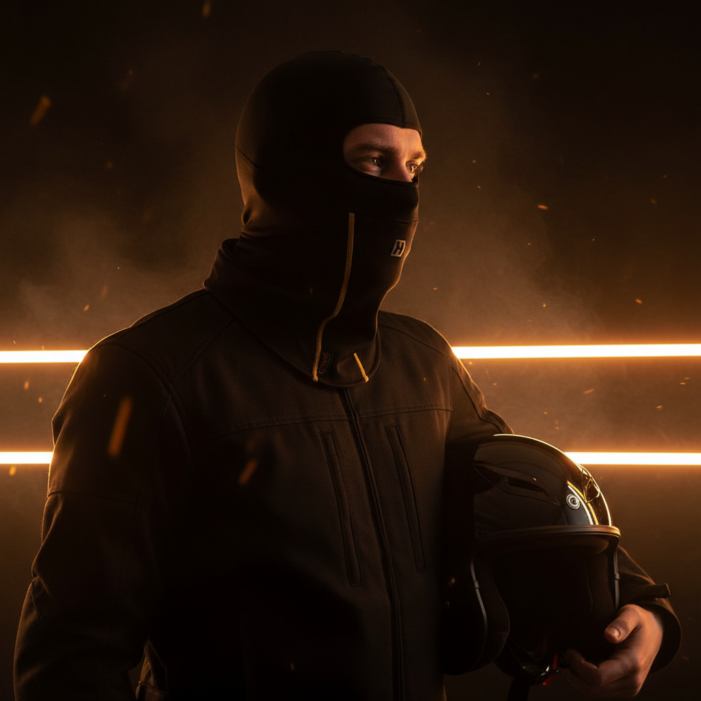 Sottocasco Balaclava Hevik Neoprene Nero Scaldacollo e Sottocasco - Moon Bike - Vista 7