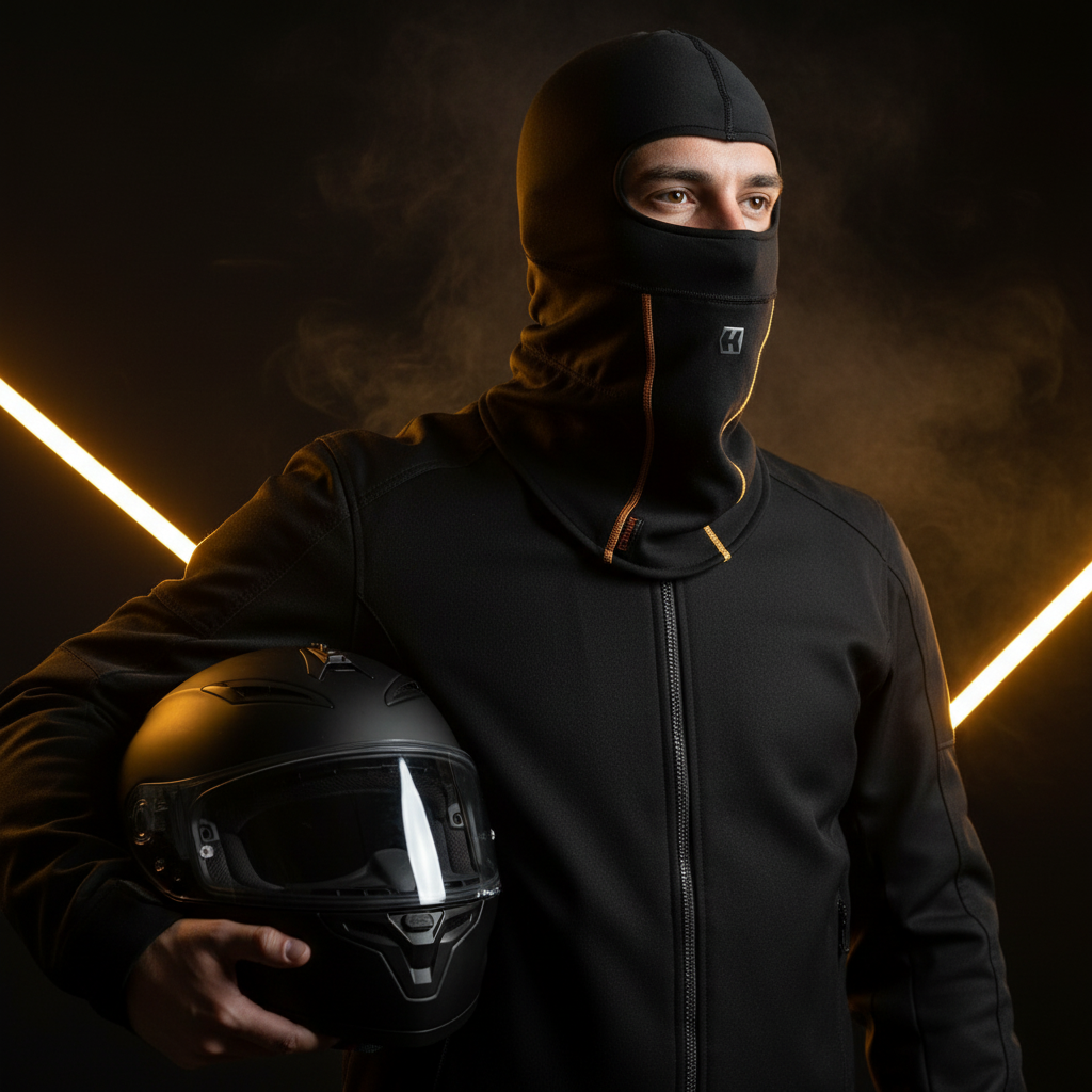 Sottocasco Balaclava Hevik Neoprene Nero Scaldacollo e Sottocasco - Moon Bike - Vista 6