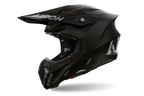 Casco cross Airoh Twist 3 Color nero opaco, vista tre quarti anteriore sinistra