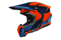 Casco cross Airoh Twist 3 Fancy arancione blu, vista tre quarti anteriore sinistra