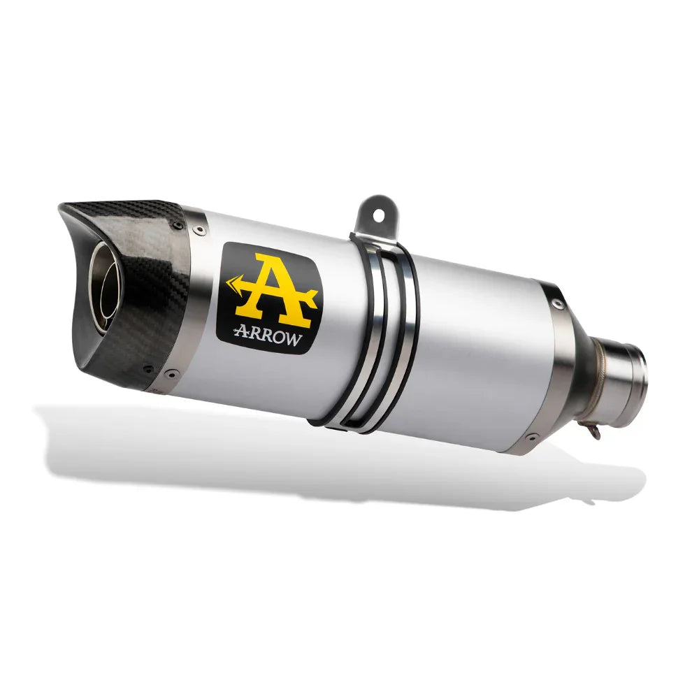 Arrow 51503AKN Terminale Street Thunder Alluminio Dark Fondello Carbonio Omologato – Yamaha YZF-R 125 (2008-2018)