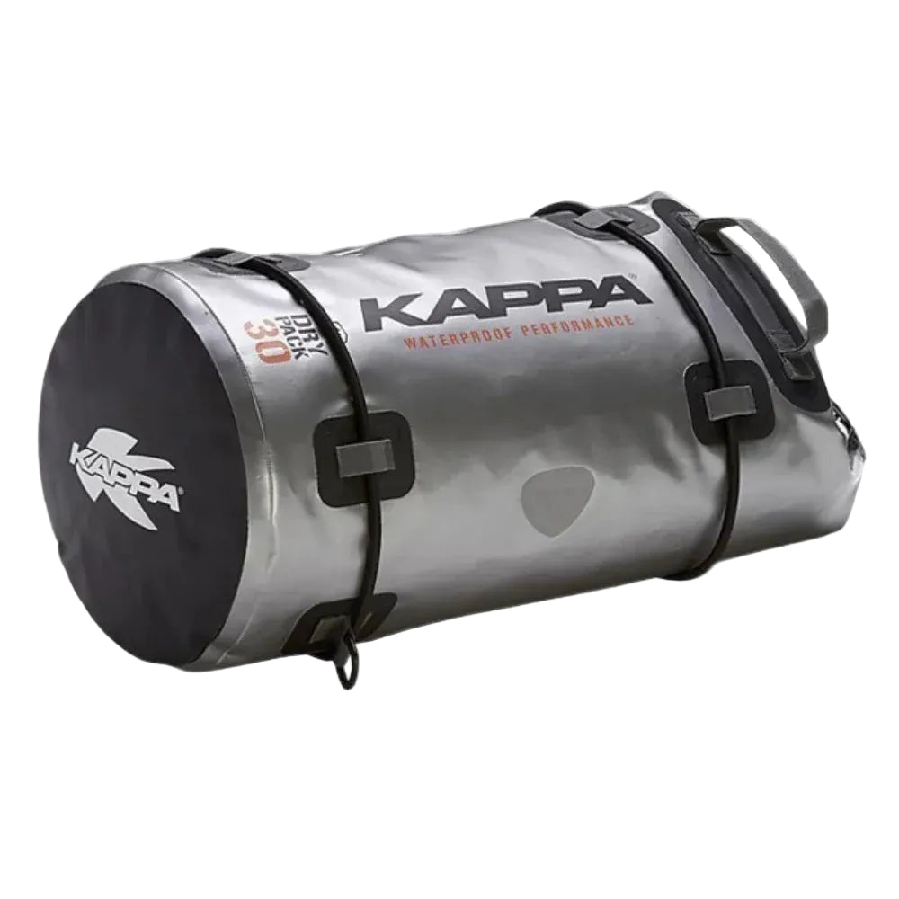 Kappa WA401S Borsa Rullo da Sella 30 Litri Silver – Impermeabile Universale Moto e Scooter