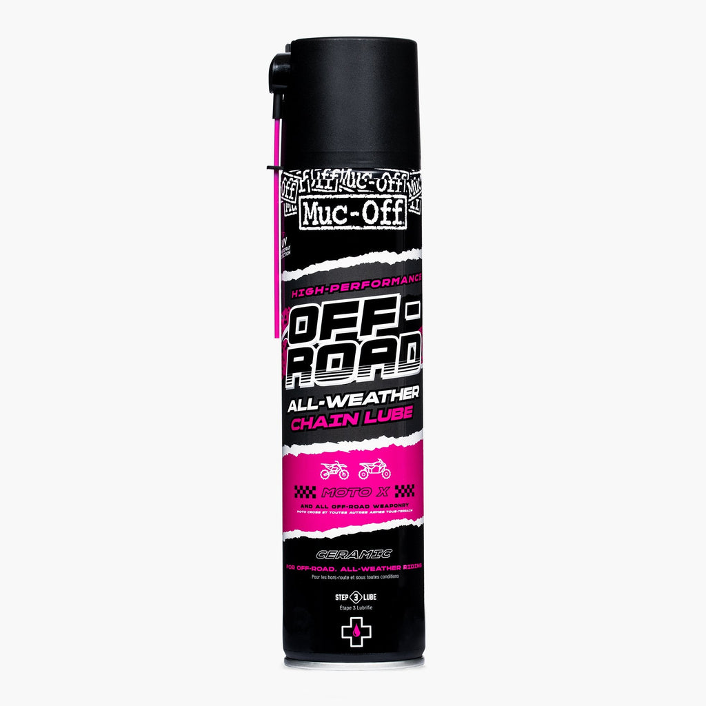 Lubrificante Catena Cross ed Enduro Muc-Off Off-Road All-Weather Chain Lube 400ml, articolo 131927 — Moon Bike